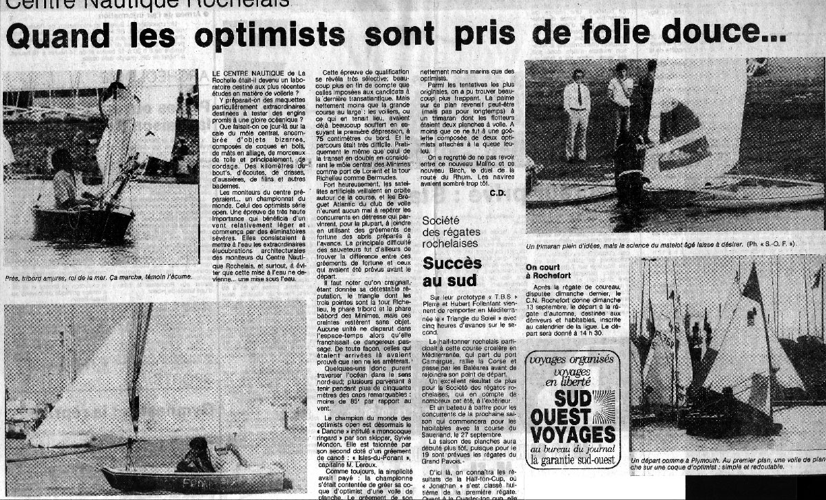 Stick'Up au championnat Open d'Optimists - La Rochelle