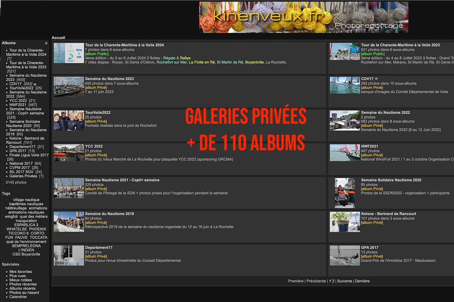 lien vers le site galeries privées